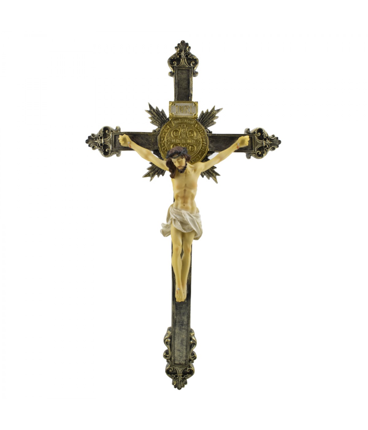 Crucifixo De Parede 49cm - Enfeite Resina