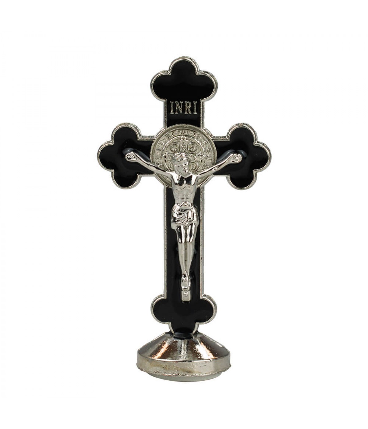 Crucifixo Metal Preto Uso Carro 8cm