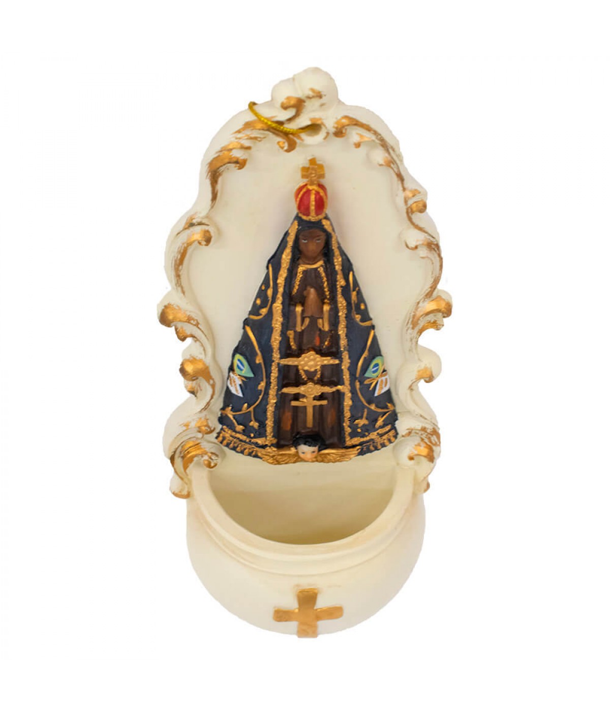 Pia Água Benta Nossa Senhora Aparecida 21cm - Enfeite Resina