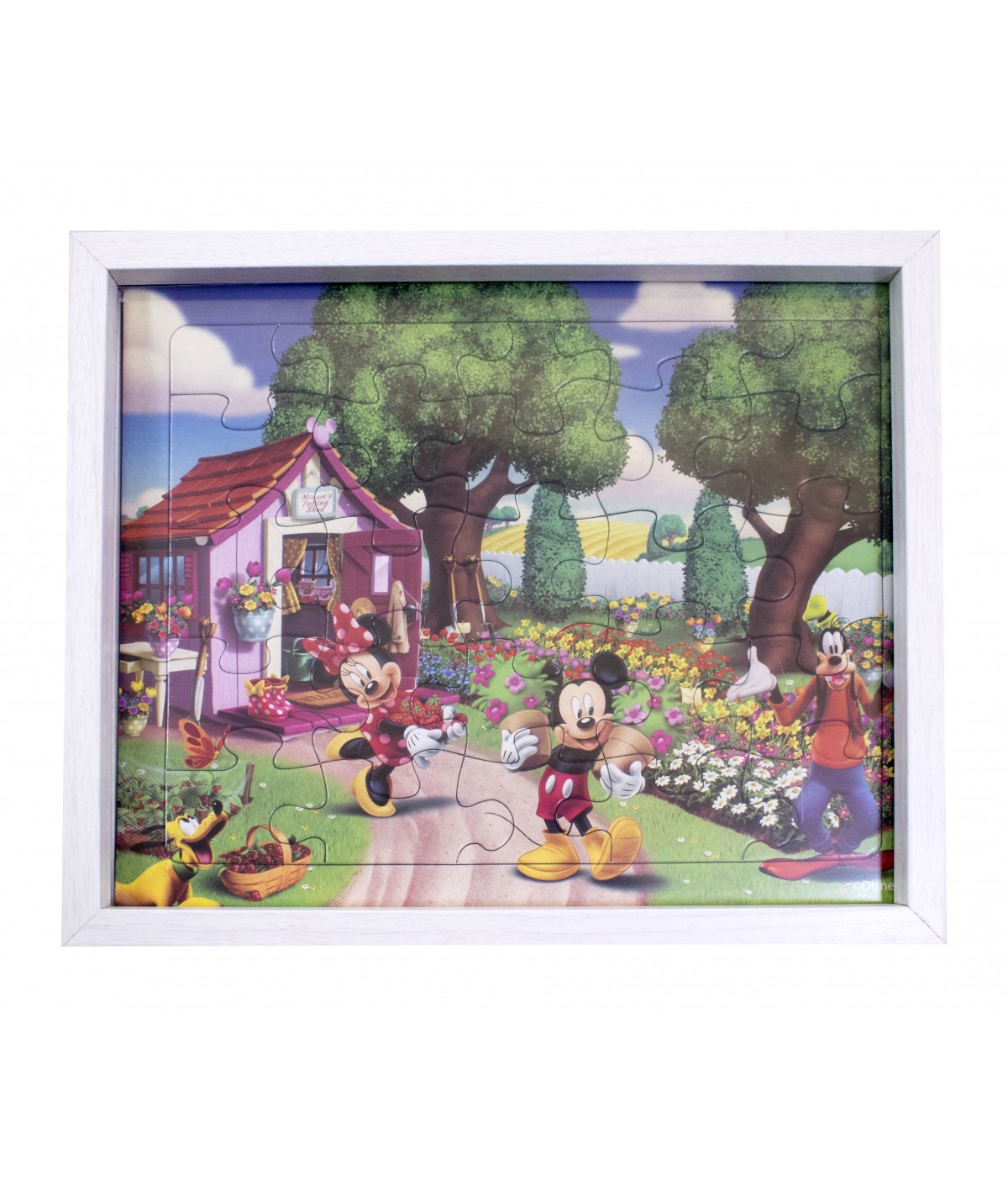 Porta Retrato Quebra Cabeça Mickey Minnie & Pateta 22X27Cm - Disney