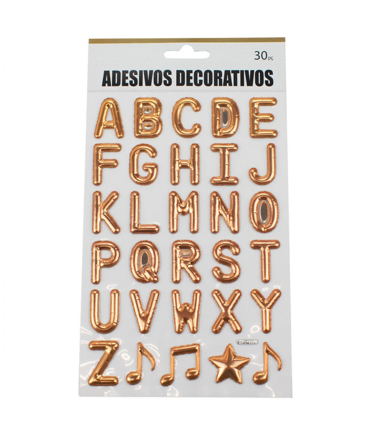 Adesivo Decorativo Letras Alfabeto Rosê 25x14cm