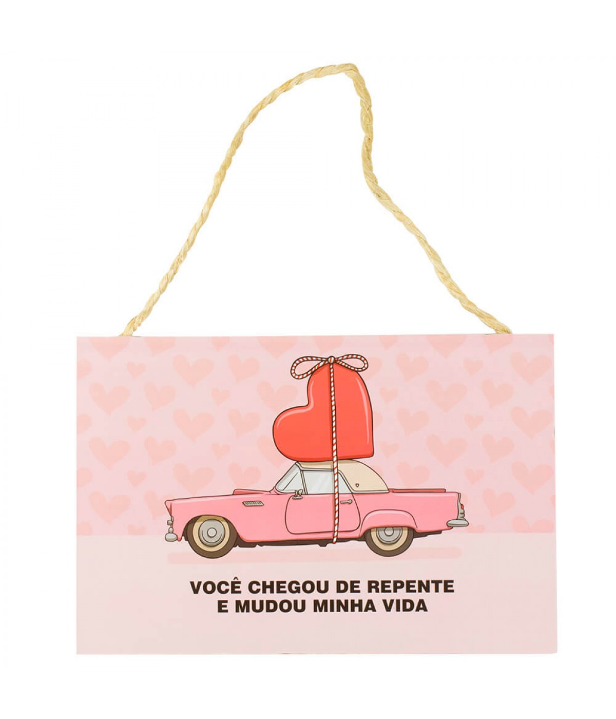 Placa Decorativa Você Chegou De Repente E Mudou Minha Vida 20x30cm