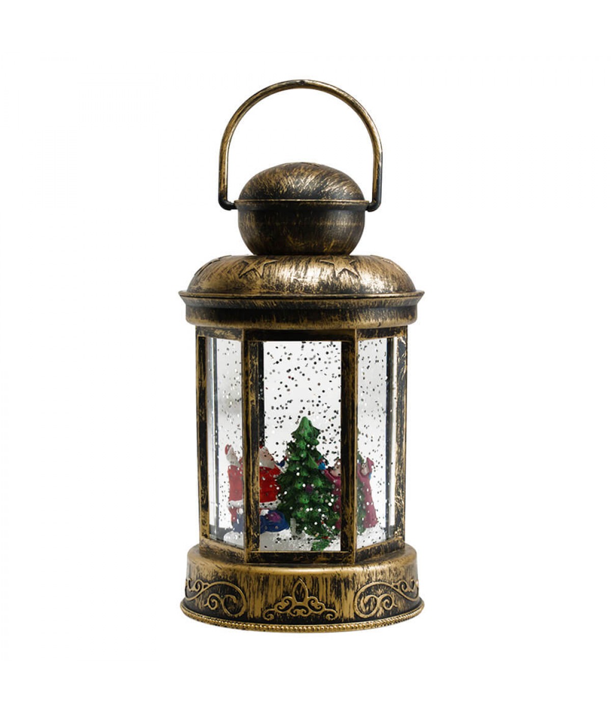 Luminária Lamparina Natalino Papai Noel 19cm
