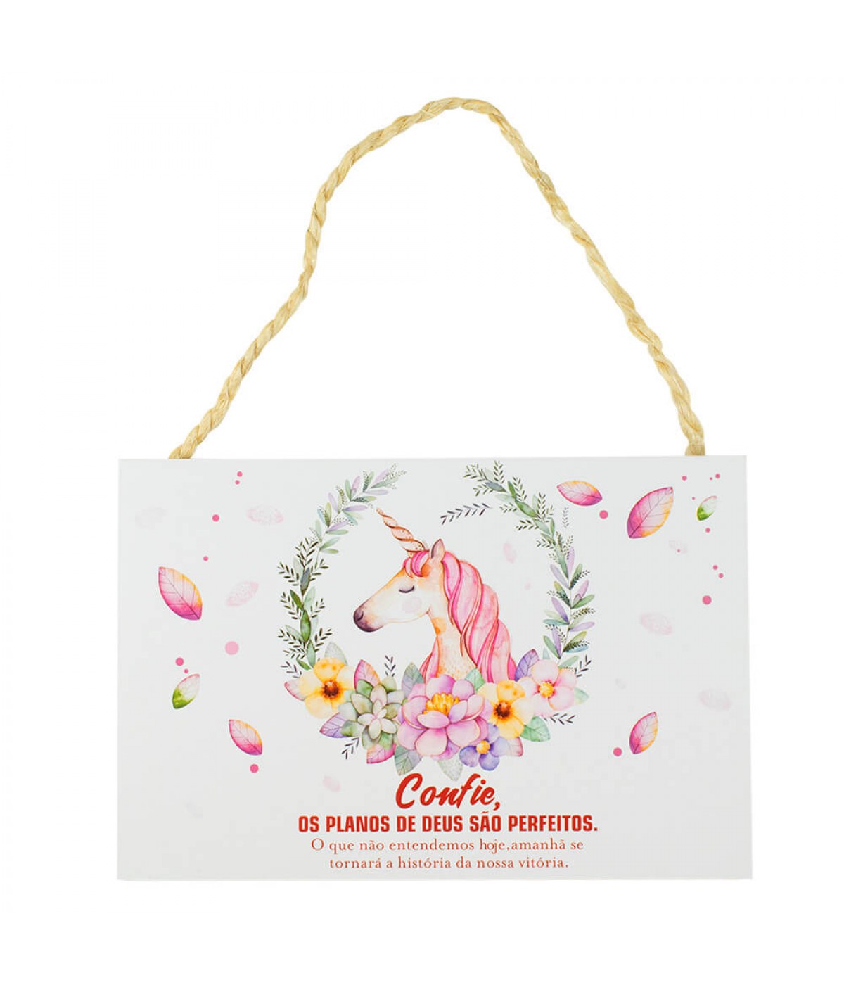 Placa Decorativa Confie Os Planos De Deus São Perfeitos 20x30cm