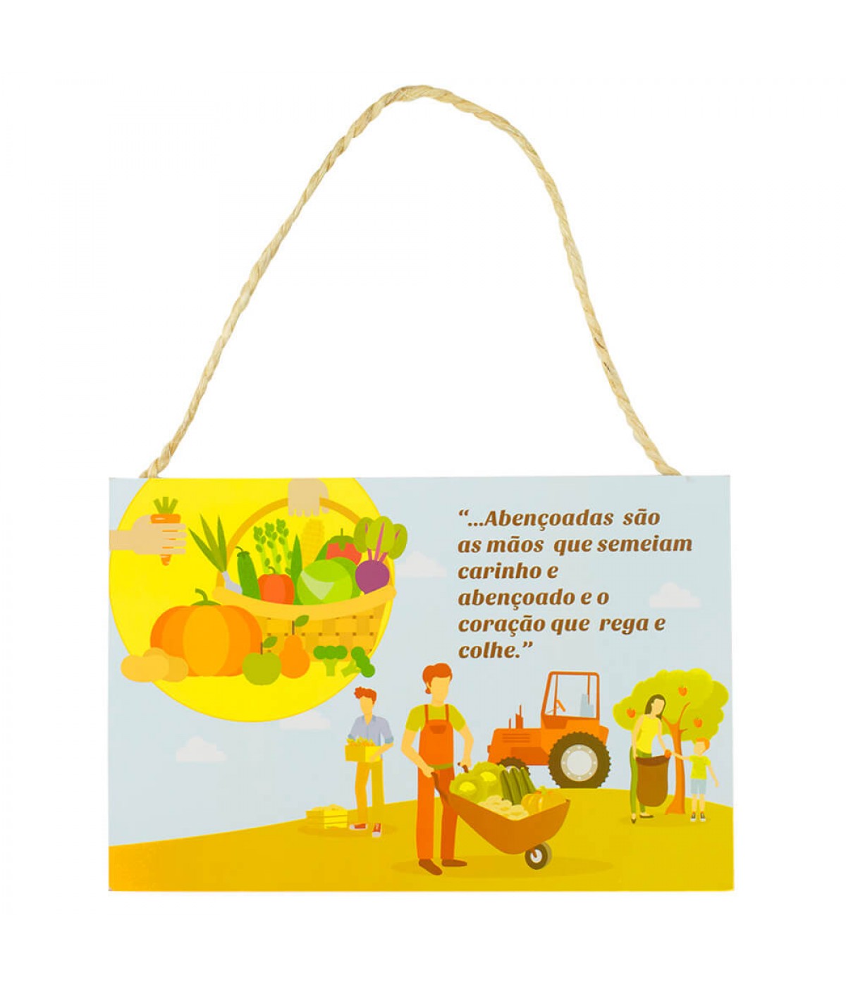 Placa Decorativa Abençoadas São As Mãos Que Semeiam 20x30cm