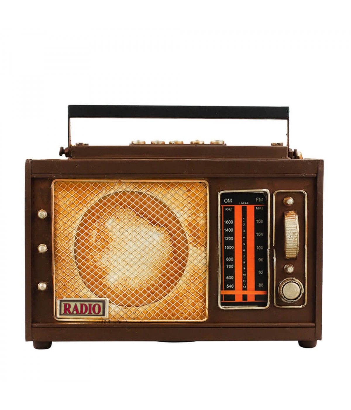 Rádio Antigo Cofrinho 19.5x8x23cm Estilo Retrô - Vintage