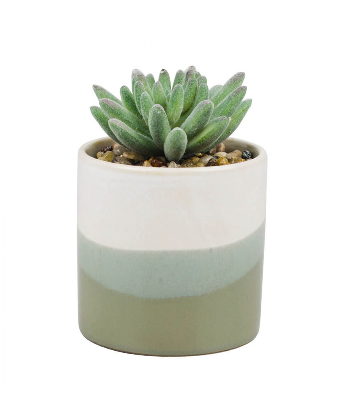 Vaso Porcelana Planta Artificial Modelo B11x8x8cm