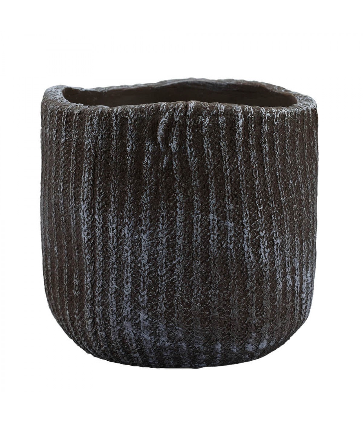 Vaso Cimento Marrom 10x10.5x10.5cm