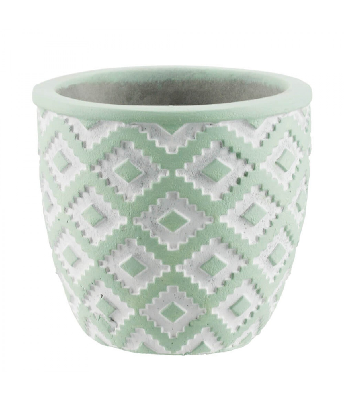 Vaso Cimento Verde 7x7.5x7.5cm