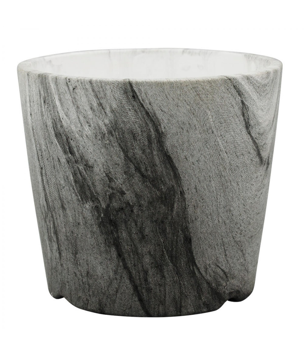 Vaso Porcelana Preto Estilo Mármore 9x10x10cm