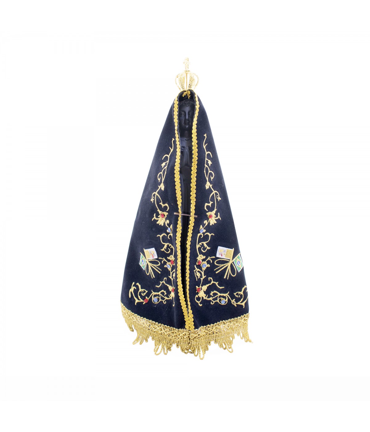 Nossa Senhora Aparecida Manta Tecido 35.5cm - Enfeite Resina