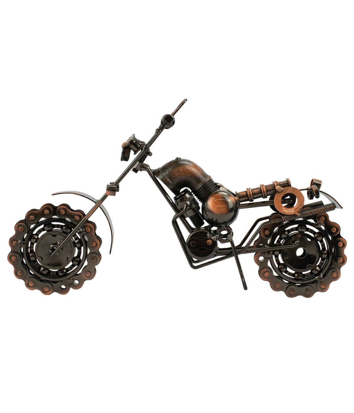 Motocicleta Decorativo Bronze 16x27x9cm
