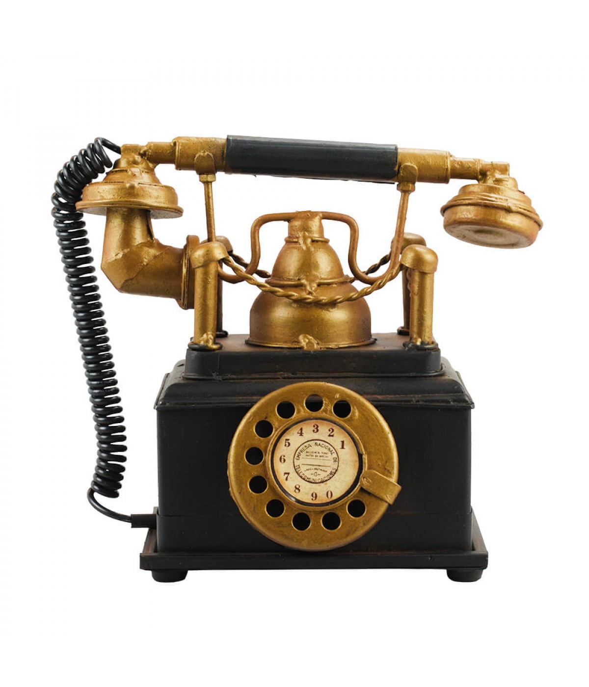 Telefone De Disco 18x10x21cm Estilo Retrô - Vintage