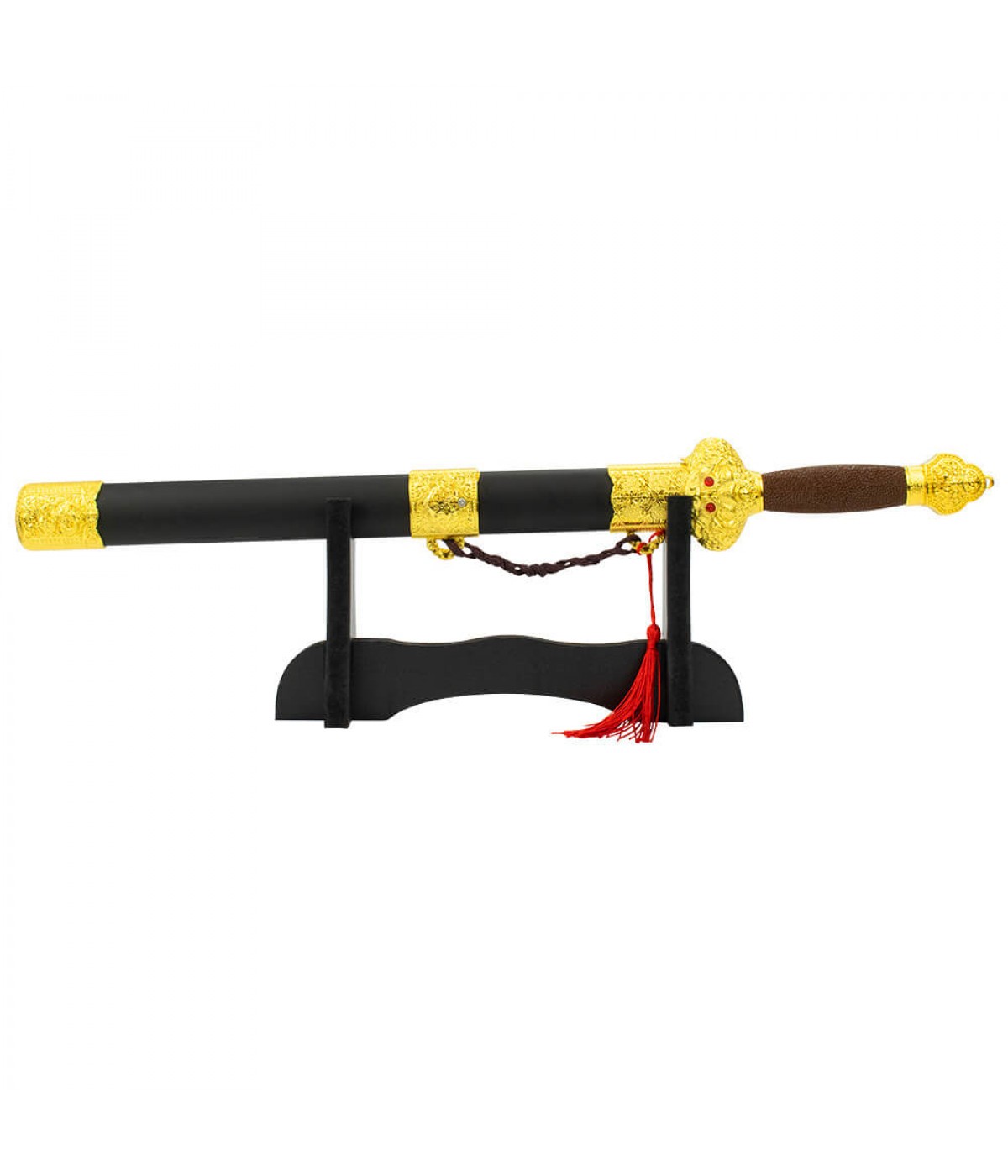 Mini Espada Decorativa Dourada Chinesa 43cm