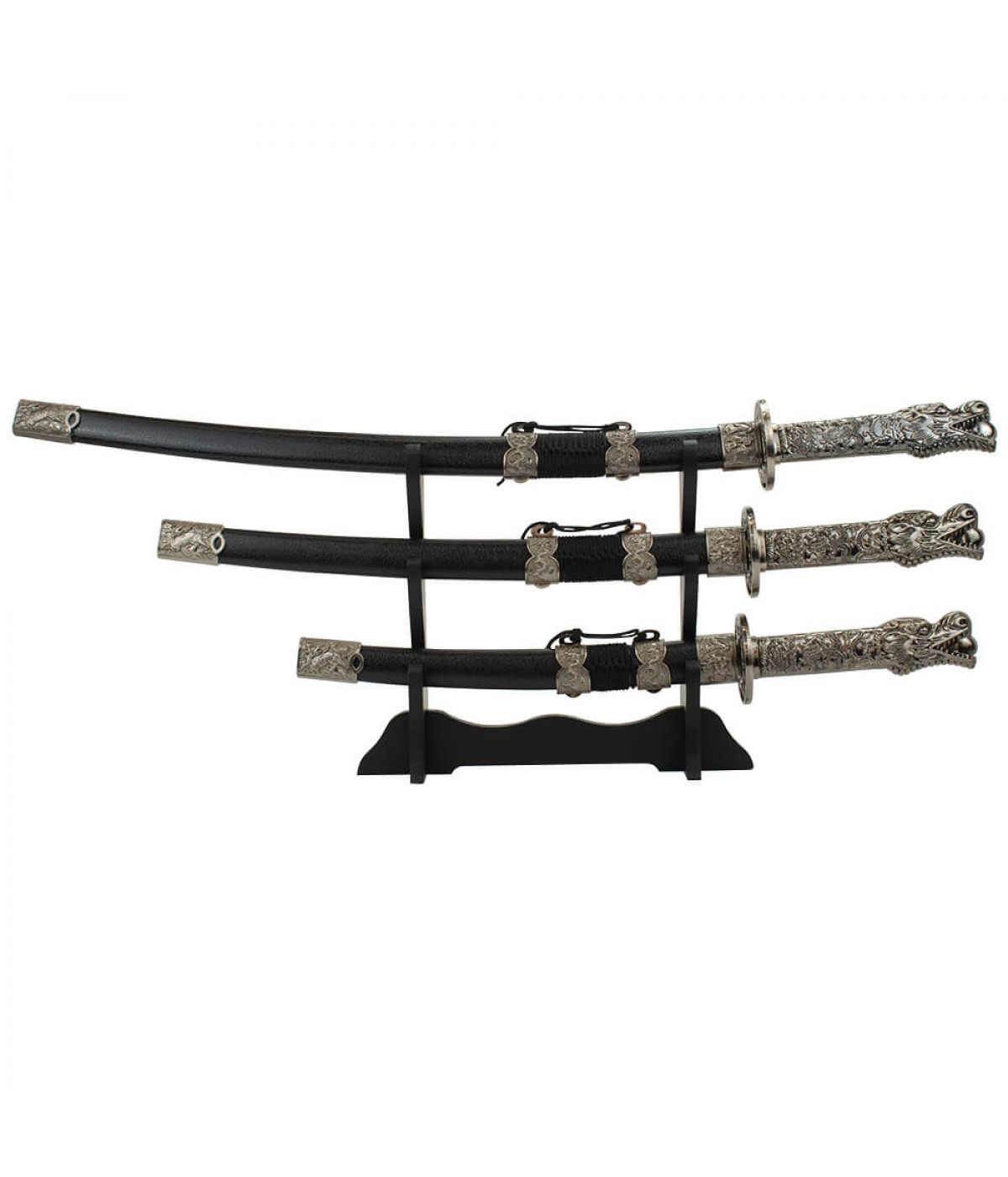 Jg 3 Mini Espada Decorativa Japonesa Katana 61cm 51cm 42cm