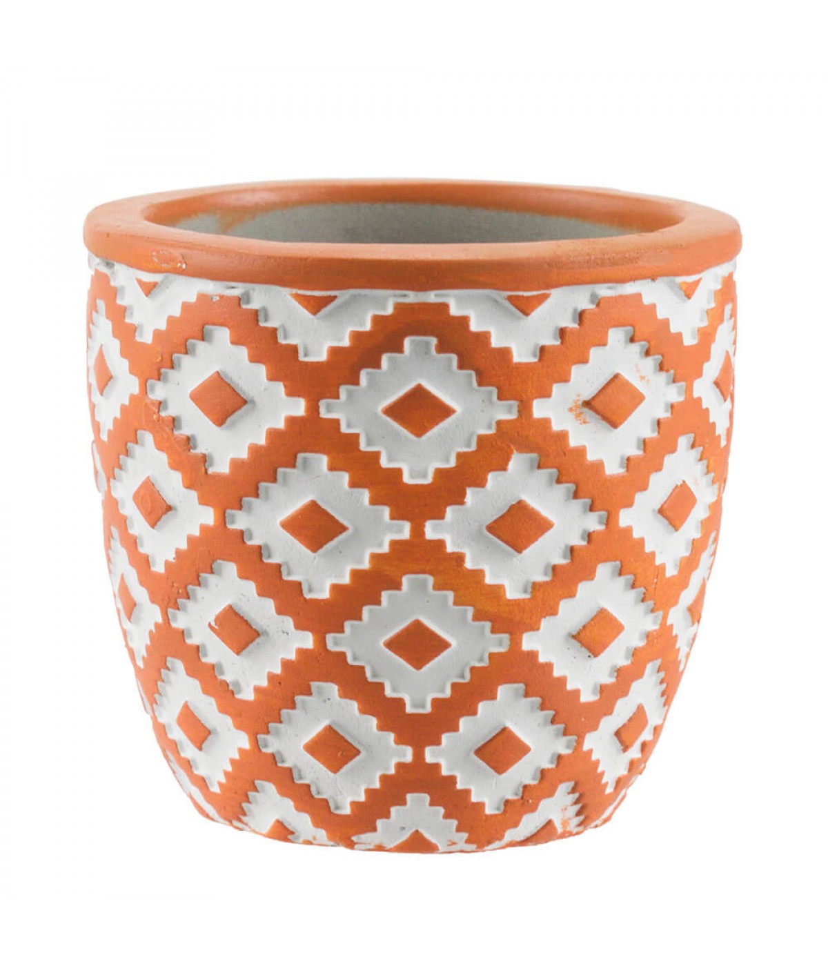 Vaso Cimento Marrom 7x7.5x7.5cm