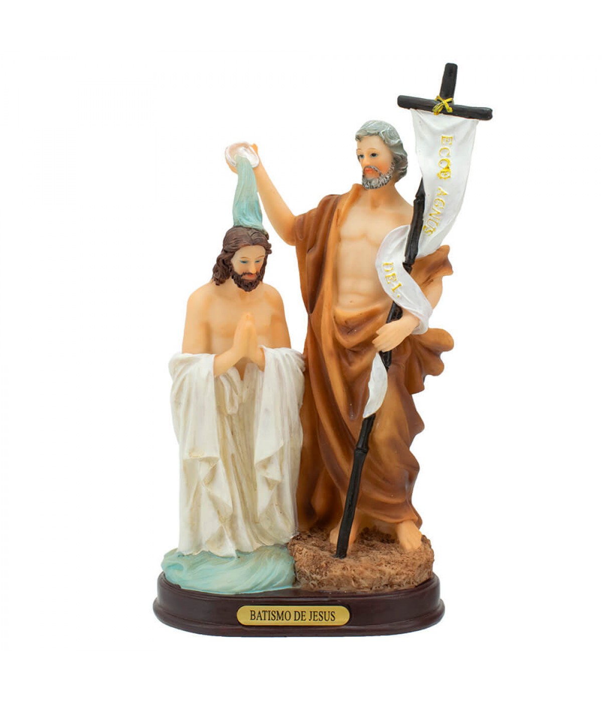 Batismo De Jesus 20cm - Enfeite Resina