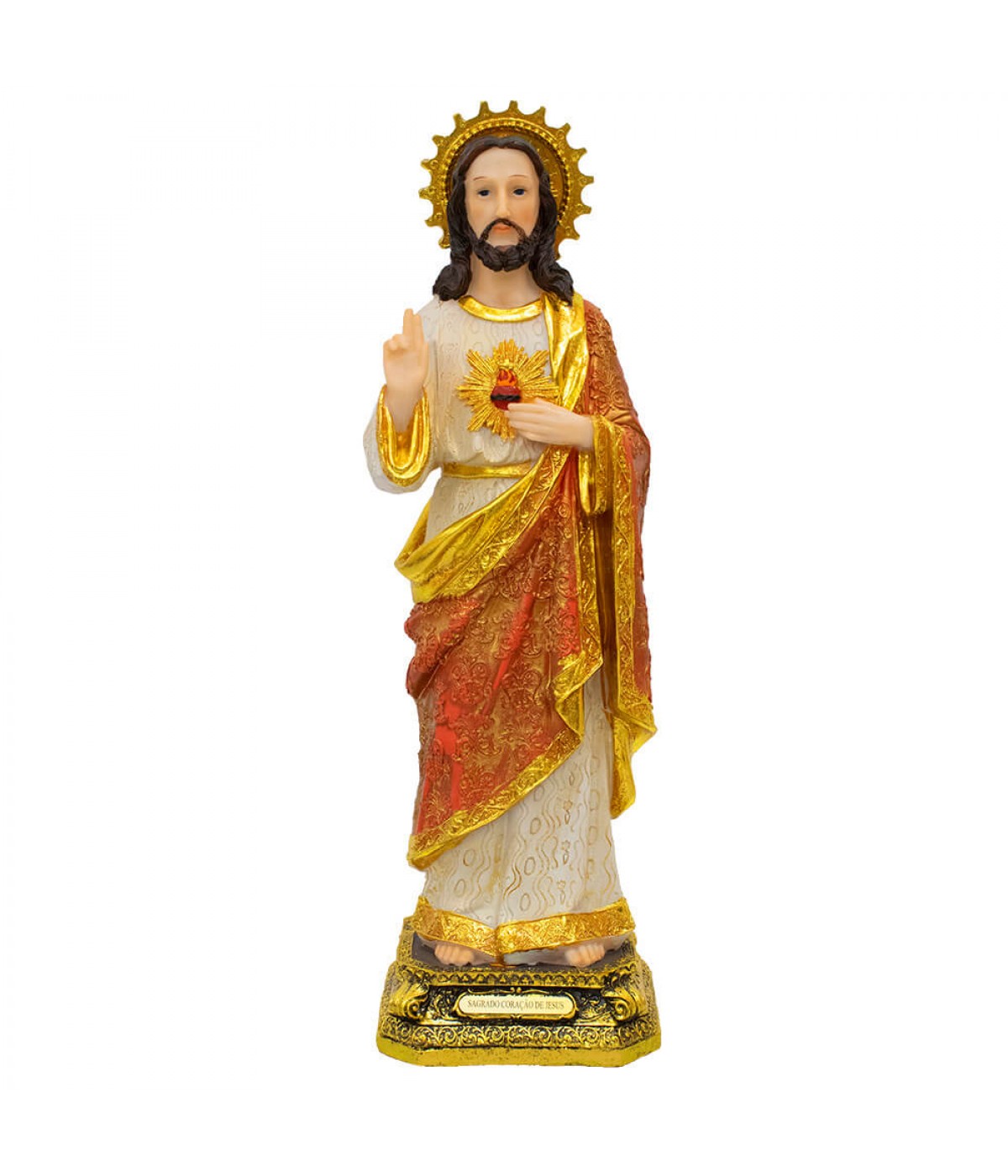 Sagrado Coração De Jesus 51cm - Enfeite Resina