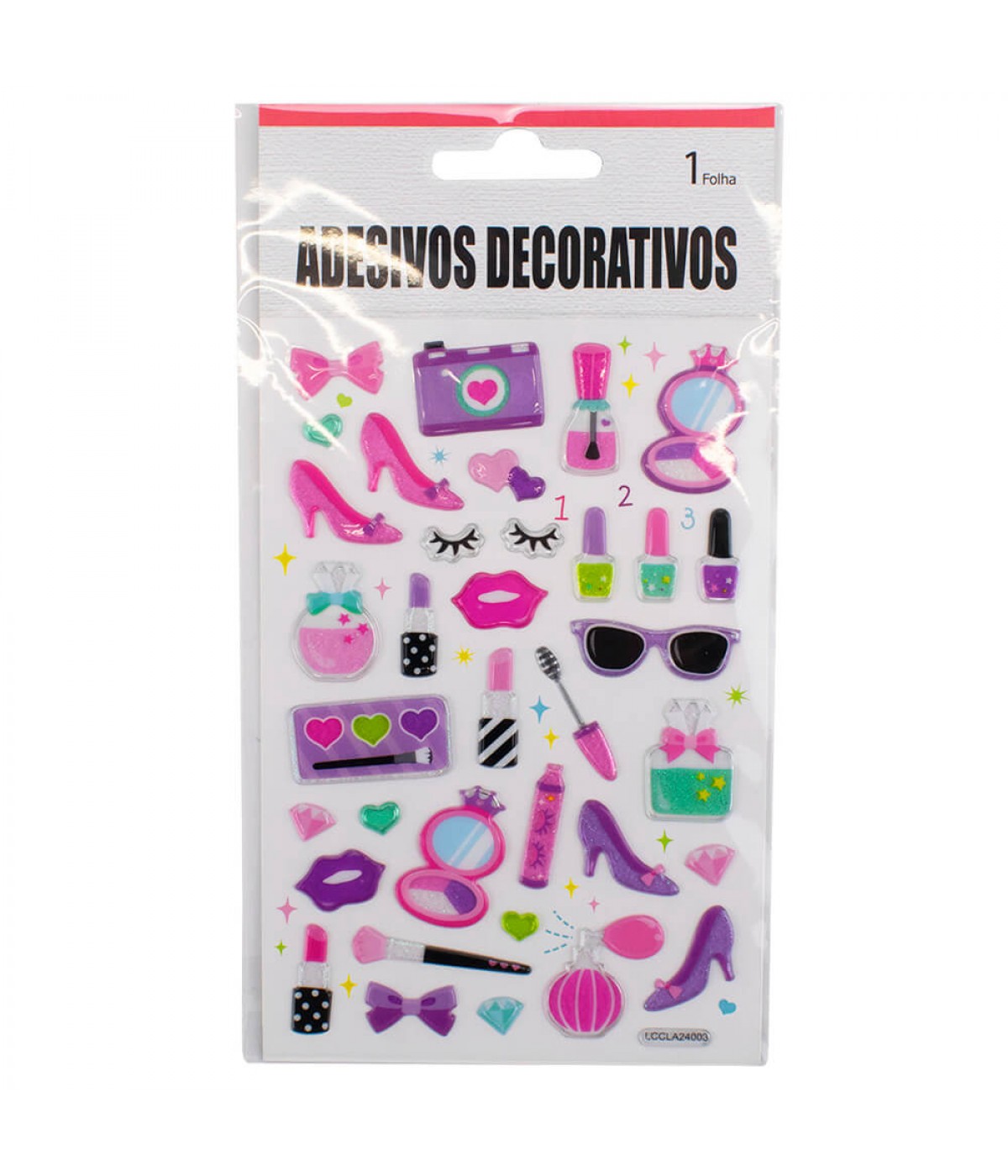 Adesivo Decorativo Itens Beleza 19x10cm