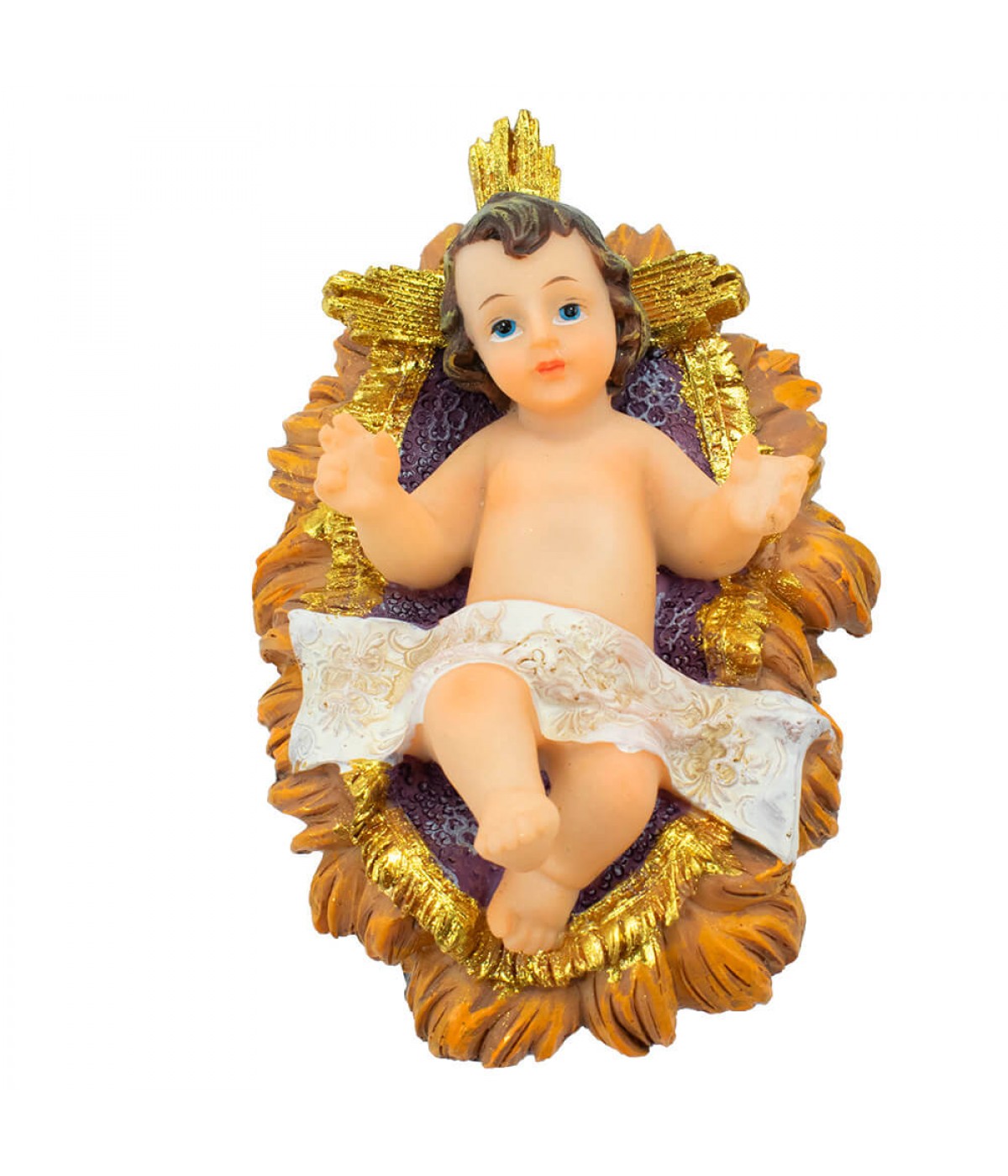 Menino Jesus Na Manjedoura 12cm - Enfeite Resina