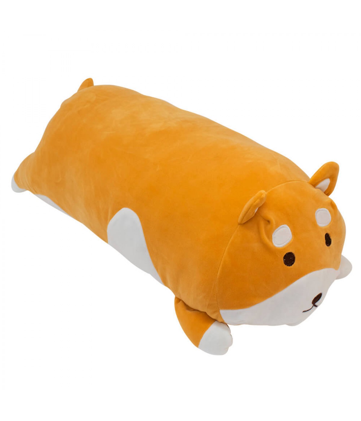 Almofada Cilíndrica Cachorro Shiba Pelúcia 64cm