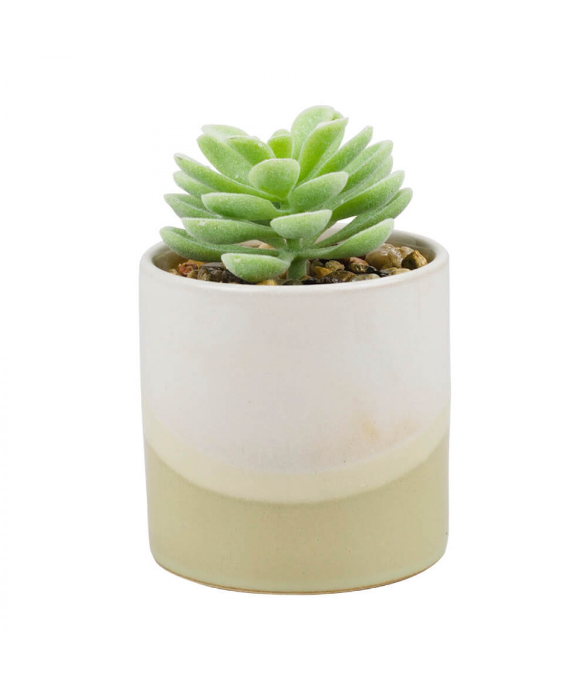 Vaso Porcelana Planta Artificial Modelo C 11x8x8cm