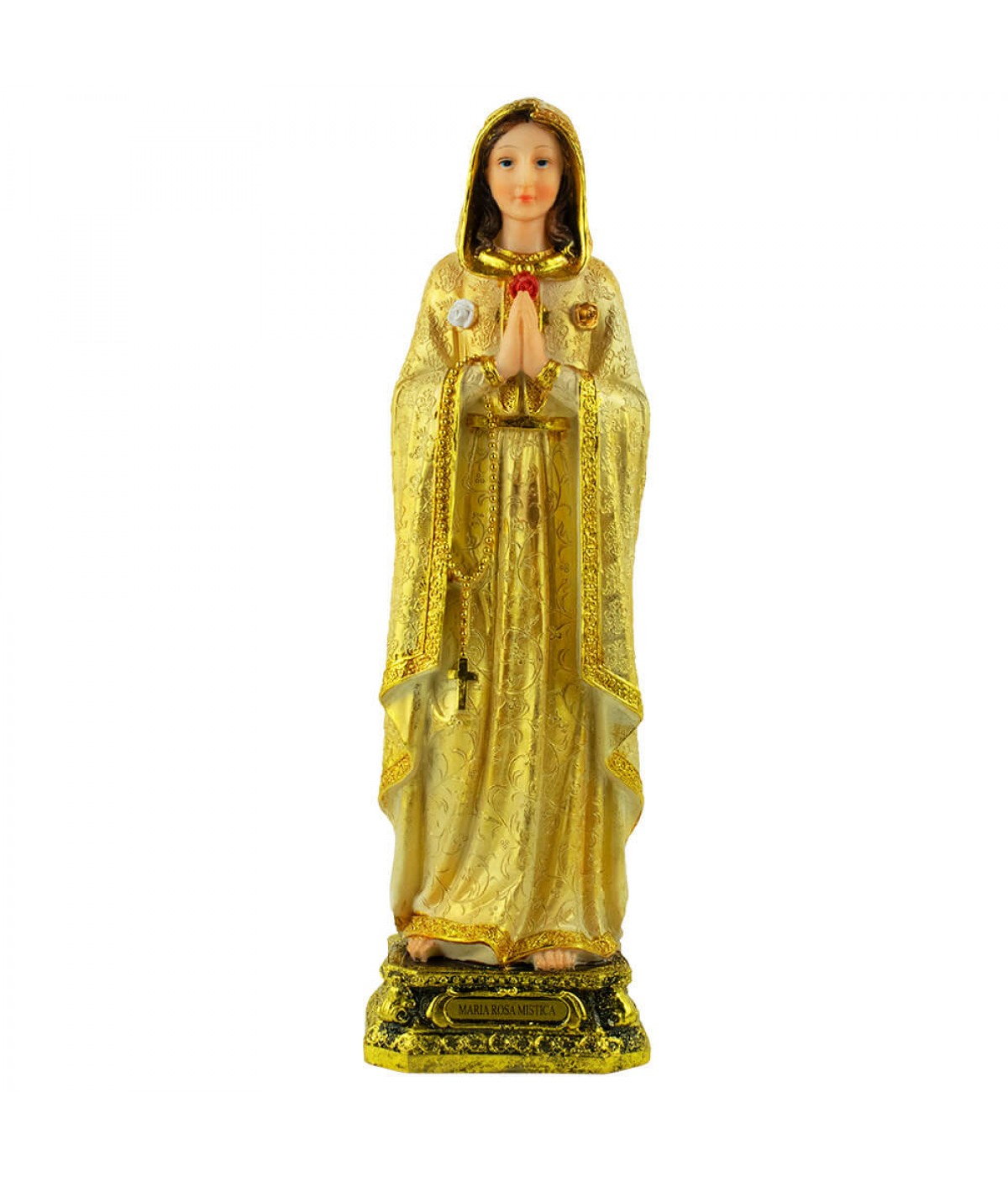 Maria Rosa Mística 41cm - Enfeite Resina