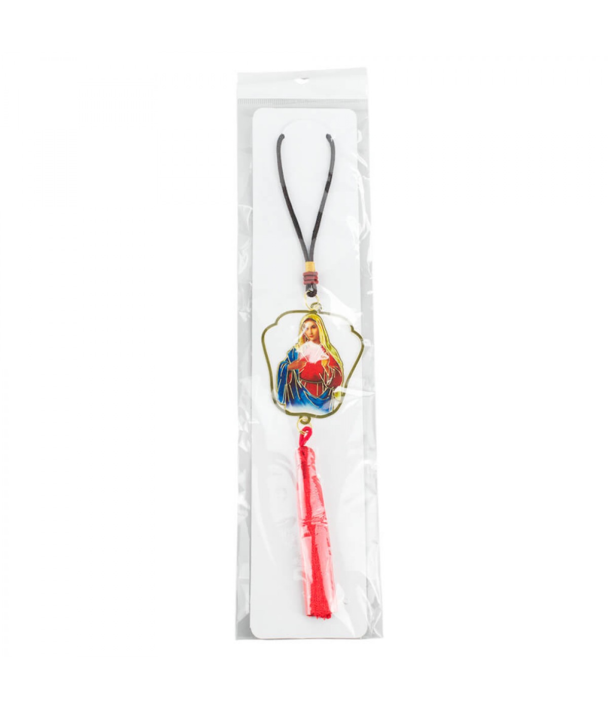 Enfeite Pendurar Imagem Sagrado Coração Maria 24cm