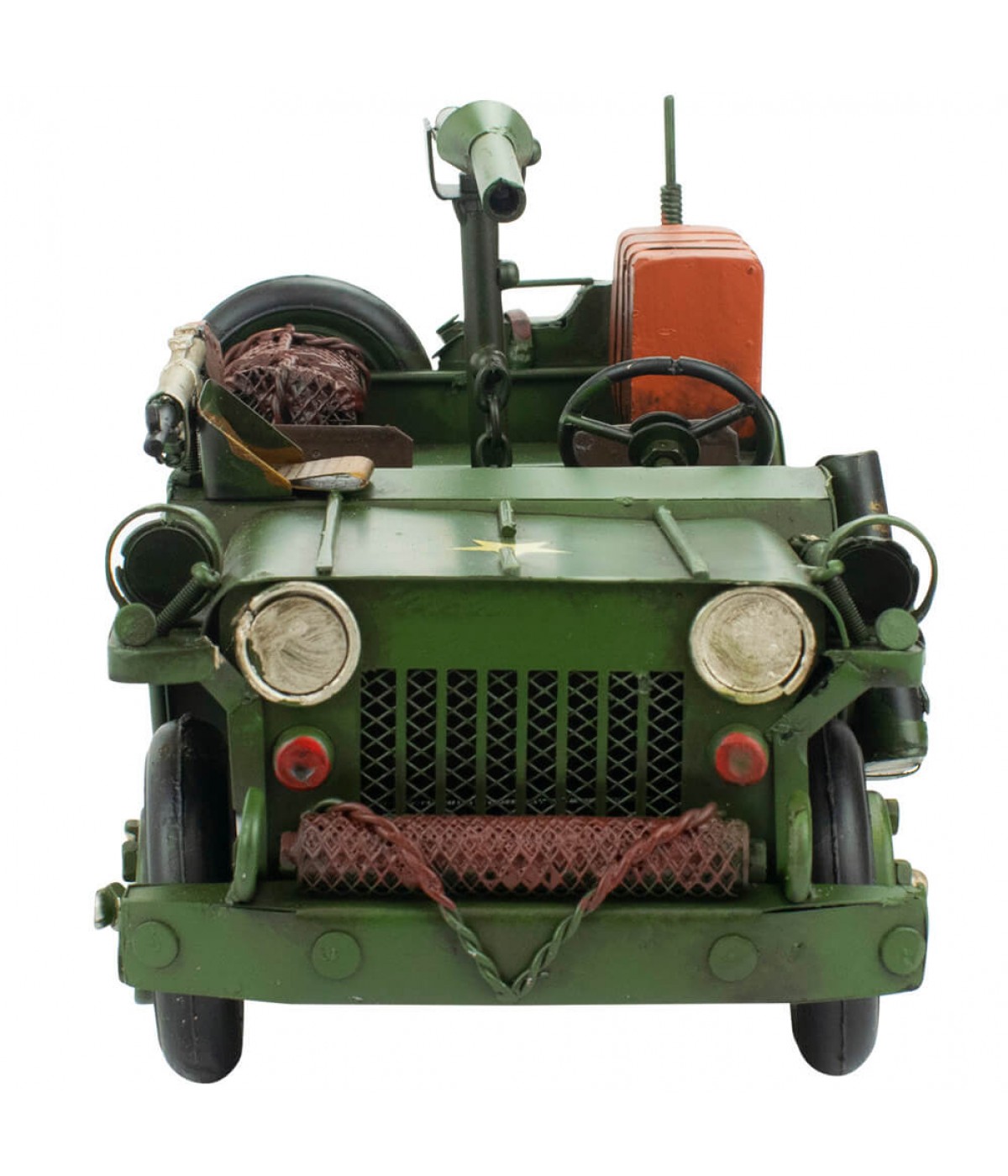 Jeep Verde 13x26x13cm Estilo Retrô - Vintage