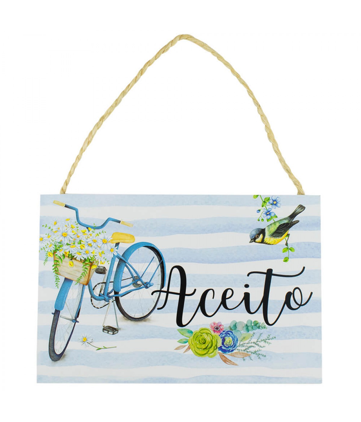 Placa Decorativa Aceito 20x30cm